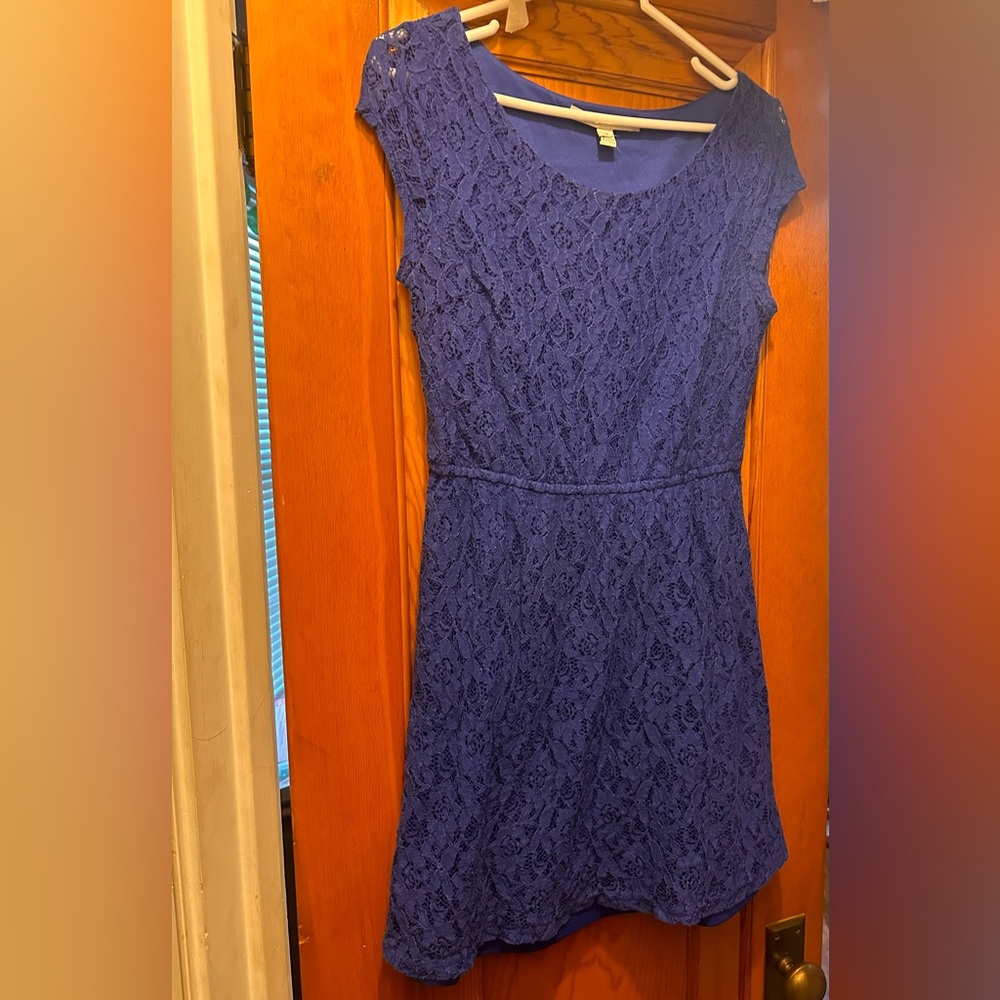 Blue lace dress